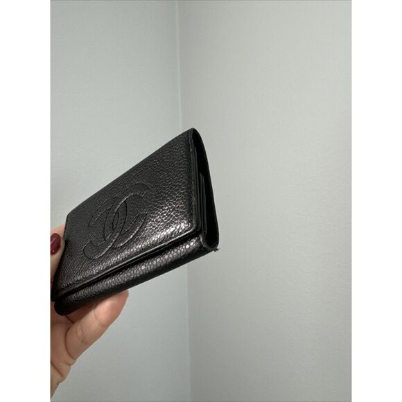 Chanel Black Caviar Logo Key Holder - Picture 7 of 11